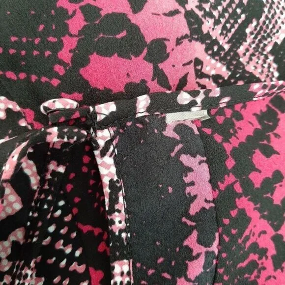 PENNINGTONS Asymmetric Sleeveless High Low Hem Top Pink Snake Print Sz 2X - Picture 9 of 10